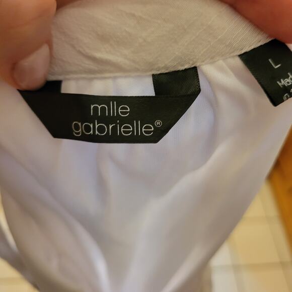 mille gabrielle White Grommet Detail Sleeveless Handkerchief Hem Slip Dress L - Picture 7 of 7